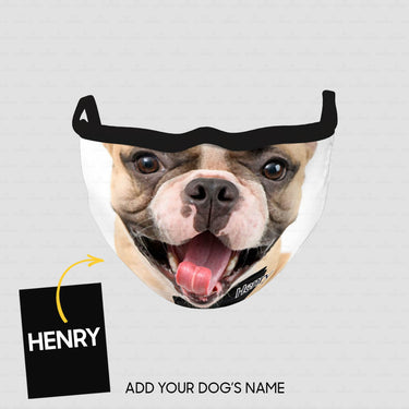Personalized Dog Gift Idea - Dog Face With Long Tongue For Dog Lovers - Cloth Mask